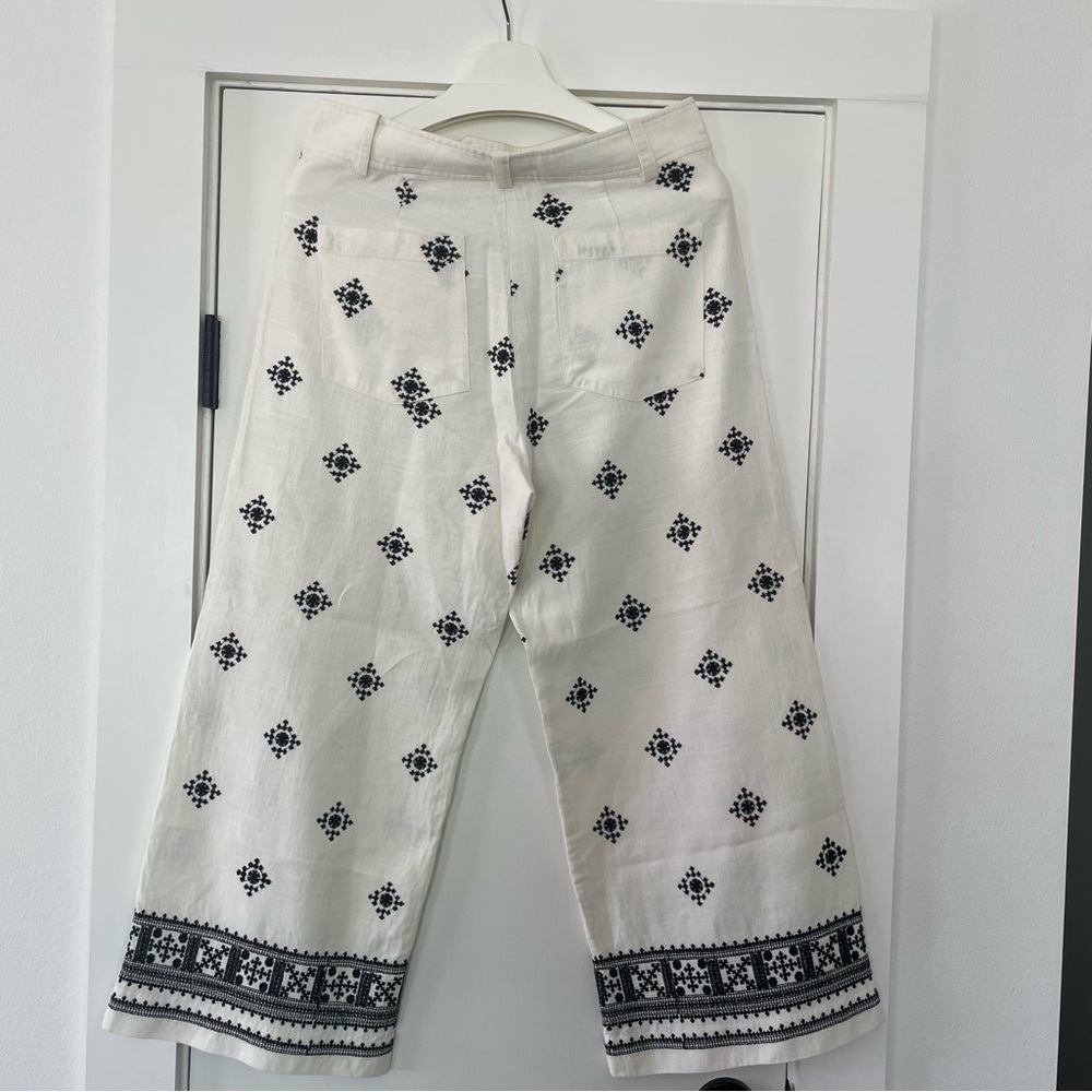 Zara Wide leg Linen Trousers Large Excellent Condition - Picture 4 of 9